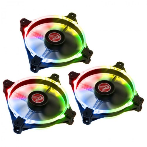 RAIJINTEK Macula 12 Rainbow PWM 12cm RGB LED 3db-os + Vezérlő