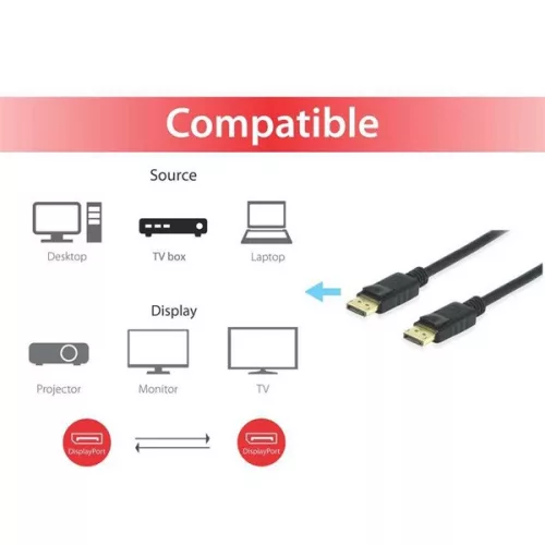 Equip Displayport 1.4 kábel 2m (119252)