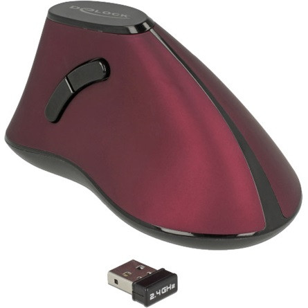 Delock Ergonomic vertical optical 5-button mouse 2.4 GHz wireless
