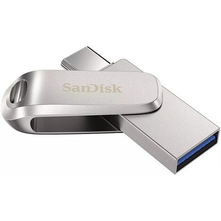 256GB Sandisk Ultra Dual Drive Luxe USB Type-C Flash Drive Silver