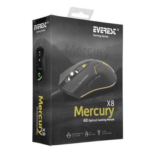 Everest Mercury X8 gamer egér