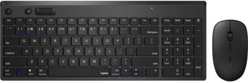 Rapoo 8050T bluetooth + 2,4GHz vezeték nélküli bill + egér black