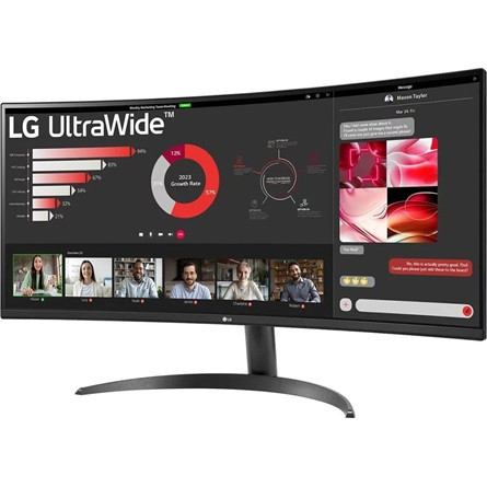 34" LG 34WR50QK-B ívelt LED monitor