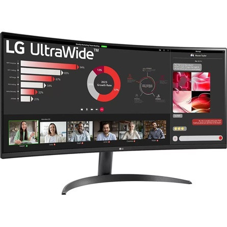 34" LG 34WR50QK-B ívelt LED monitor