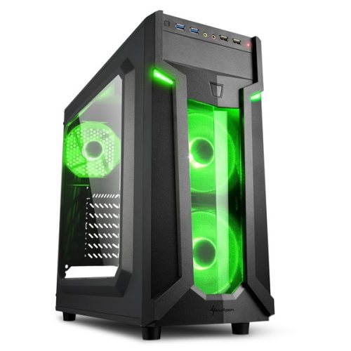 Sharkoon VG6-W Green számítógépház