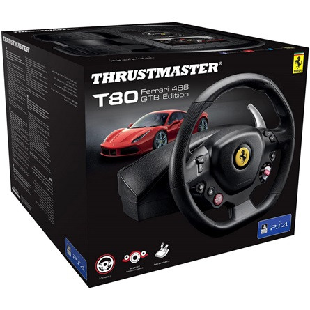 Thrustmaster T80 RW Ferrari 488 GTB fekete kormány 