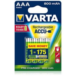 Varta Ready To Use 1.2V AAA Ni-Mh 800mAh akku 4db (R2U)