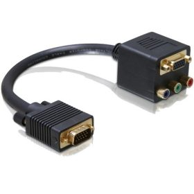 Delock VGA - VGA 3db RCA M/F adapter 