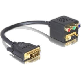Delock DVI 29 -> VGA 3db RCA M/F adapter 0.2m