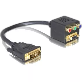 Delock DVI 29 -> VGA 3db RCA M/F adapter 0.2m
