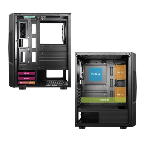 Spirit of Gamer CLONE 3 RGB Black számítógépház