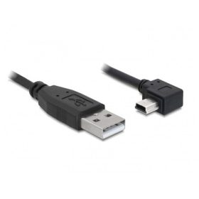   Delock USB A -> USB mini B 5pin M/M adatkábel 1m egyenes/90°