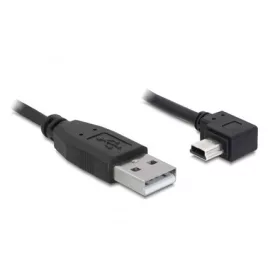   Delock USB A -> USB mini B 5pin M/M adatkábel 1m egyenes/90°