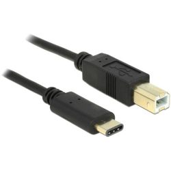 Delock 83330 USB C -> USB 2.0 B M/M adatkábel 2m fekete