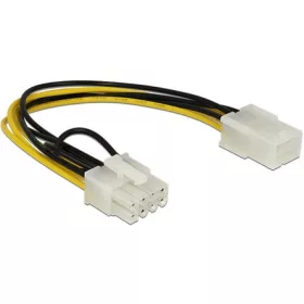   Delock Power 6pin PCIe -> Power 8pin PCI-E M/F tápkábel 0.2m (83775)