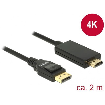 Delock Displayport 1.2 - HDMI kábel 2m