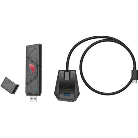 Asus ROG USB-BE92 BE6500 Tri-Band Wi-Fi gaming hálózati adapter