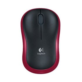 Logitech M185 fekete-piros wireless egér