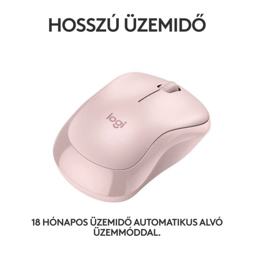 Logitech M240 csendes vezeték nélküli egér rózsaszín