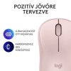 Logitech M240 csendes vezeték nélküli egér rózsaszín