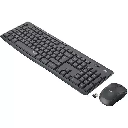 Logitech Billentyűzet + egér - MK295 Silent Vezeték Nélküli Combo HUN, Grafitszürke