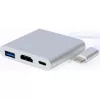 Gembird USB-C -> 1db HDMI 1.4 1db USB-C 1db USB-A 2.0 M/F adapter 0.15m