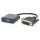 Gembird DVI-D -> VGA M/F adapter 0.2m fekete