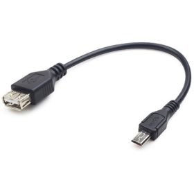   Gembird USB-A 2.0 -> USB-B 2.0 micro F/M adatkábel 0.15m fekete OTG 