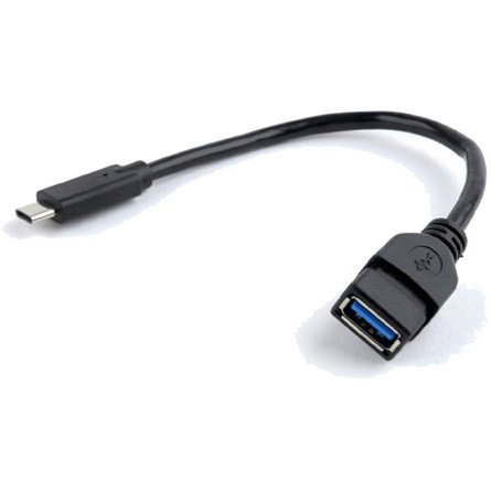 Gembird USB-C -> USB 3.0 A M/F adapter 0.2m fekete OTG (A-OTG-CMAF3-01)