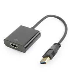 Gembird USB 3.0 A -> HDMI M/F adapter 0.2m fekete