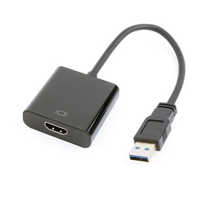 Gembird USB 3.0 A -> HDMI M/F adapter 0.2m fekete