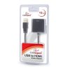 Gembird USB 3.0 A -> HDMI M/F adapter 0.2m fekete