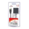 Gembird USB 3.0 A -> HDMI M/F adapter 0.2m fekete