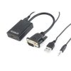 Gembird VGA Jack stereo 3,5mm -> HDMI M/F adapter