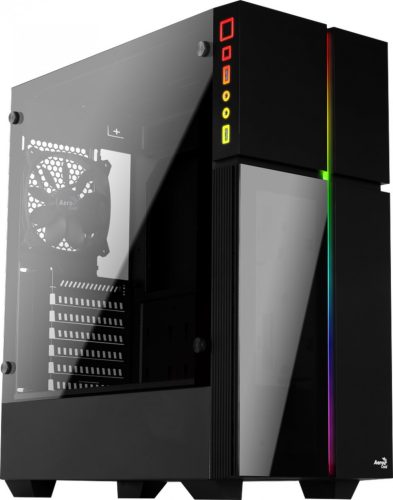Aerocool Playa RGB ATX fekete edzett üveg számítógépház