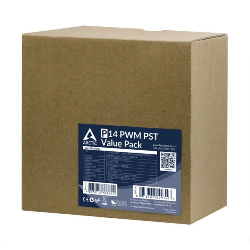 Arctic P14 PWM PST fekete (5db) cooler