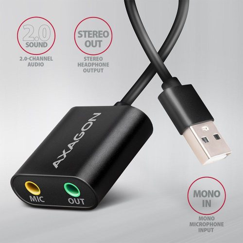 Axagon ADA-12 USB Cable audio 2.0 hangkártya 