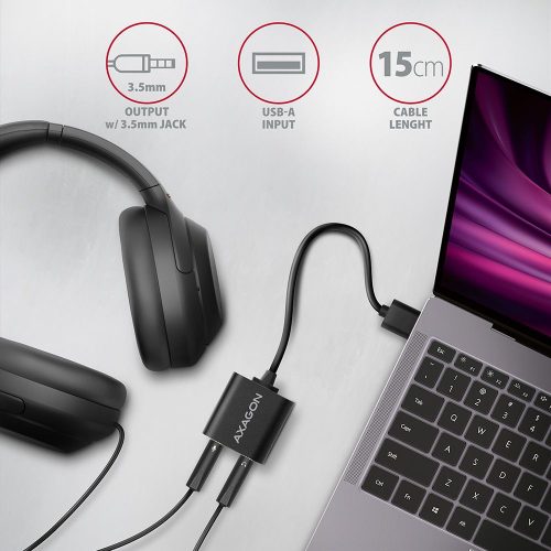 Axagon ADA-12 USB Cable audio 2.0 hangkártya 