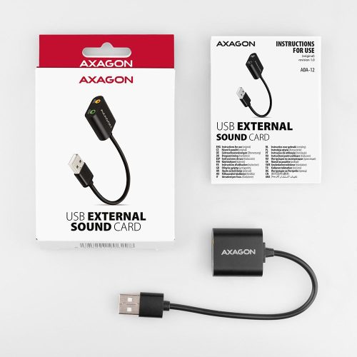 Axagon ADA-12 USB Cable audio 2.0 hangkártya 
