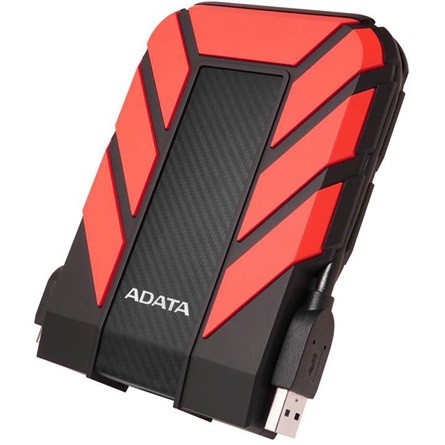 1TB ADATA HD710 Pro  USB3.0 vízálló ütésálló külső HDD piros