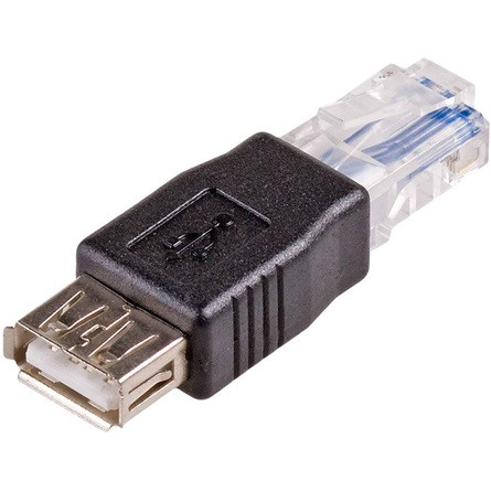 Akyga AK-AD-27 USB-A 2.0 - RJ45 F/M adapter