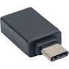 Akyga AK-AD-54 USB-C -> USB 3.1 A Gen 1 M/F adapter fekete OTG