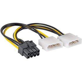 Akyga molex 2x to 8pin PCI-E VGA tápátalakító