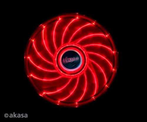 Akasa Vegas LED 12cm piros (AK-FN091-RD)