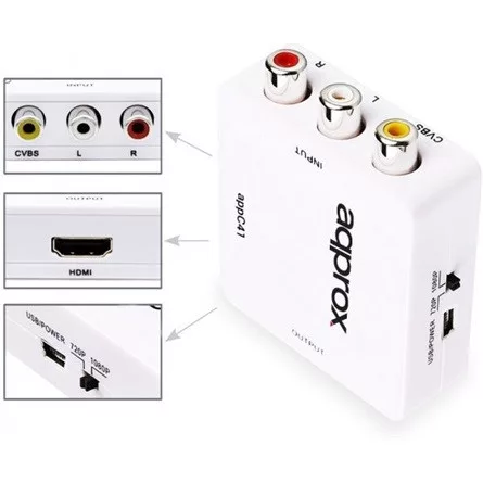 Approx APPC41 3db RCA -> HDMI F/F adapter