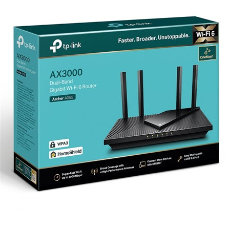 TP-Link Archer AX55 AX3000 Dual-Band Wi-Fi router
