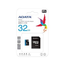 32GB ADATA MicroSD kártya - microSDXC UHS-I Class10 A1 (R/W: 100/20 MB/s) + adapter