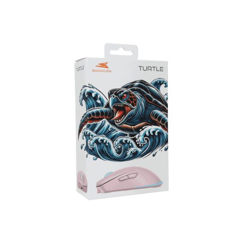 Baracuda BC BGM-124P Turtle-P vezetékes gamer egér pink