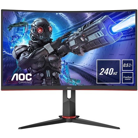 27" AOC C27G2ZE/BK ívelt VA LED gaming monitor fekete 240Hz FreeSync Premium