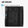 Aerocool Split RGB ATX Fekete Akril üveg